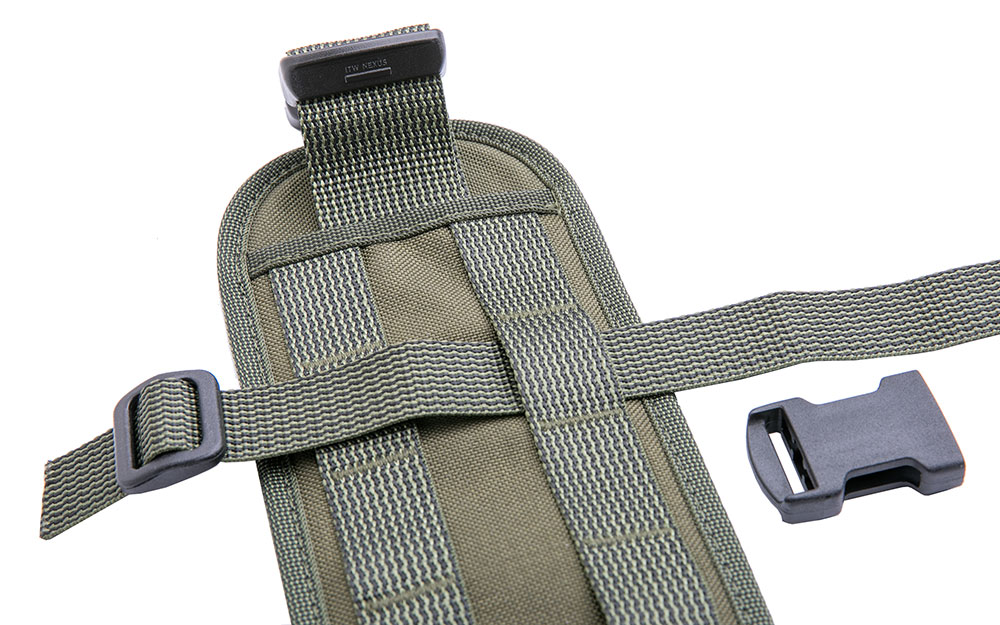 DIY webbing suspenders, weaving the strap in the front.