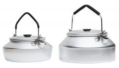 Trangia coffee pot for 25 series stoves, 0.9L. Size comparison, model 27 and 25.