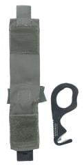 Benchmade 7 Hook Strap Cutter, Surplus. These come with a green pouch.
