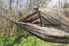 DD Hammocks Nest MC Hammock. The ropes for fastening the top shield and hanging the hammock are included.