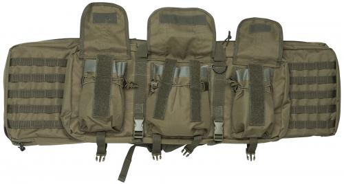 Mil-Tec gun carry bag, big. The external pouches hold their contents steady with adjustable elastic cords.