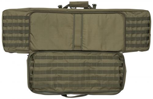Mil-Tec gun carry bag, big. The smaller compartment has two padded pockets and PALS-webbing inside.