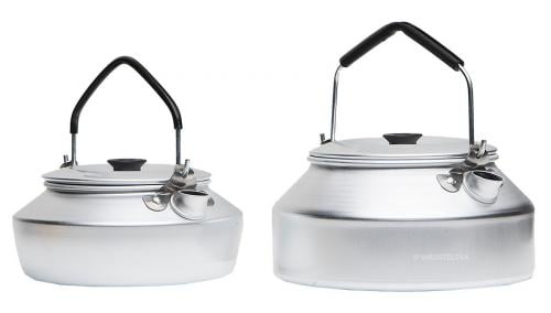 Trangia coffee pot for 27 series stoves, 0.6L. Size comparison, model 27 and 25.