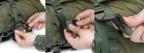 Särmä TST RP80 recon pack. Loose webbing ends come with a piece of Velcro One-Wrap for tidying up.
