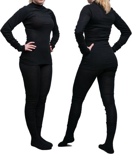 Särmä Merino Wool Baselayer Set. Model is about 156cm tall, size of the garment is XS