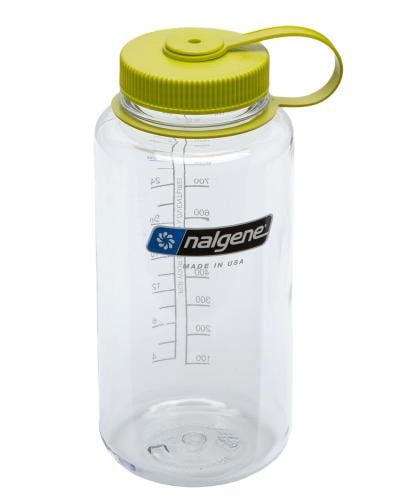 Nalgene Wide Mouth 1 l  Water Bottle. Clear/Green