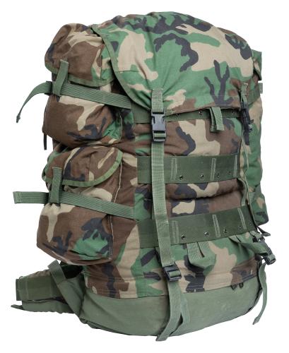 US CFP-90 rucksack with day pack, Woodland, surplus