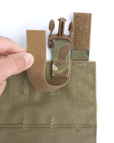 Velocity Systems MOLLE SwiftClip Placard, MultiCam. You can adjust the height of the ITW-Nexus IR buckles with the hook and loop straps to ensure the correct fit.
