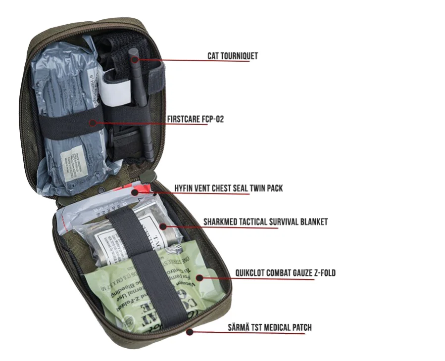 Varusteleka Rip-Off IFAK Pouch, Pouch Only, Ranger Green