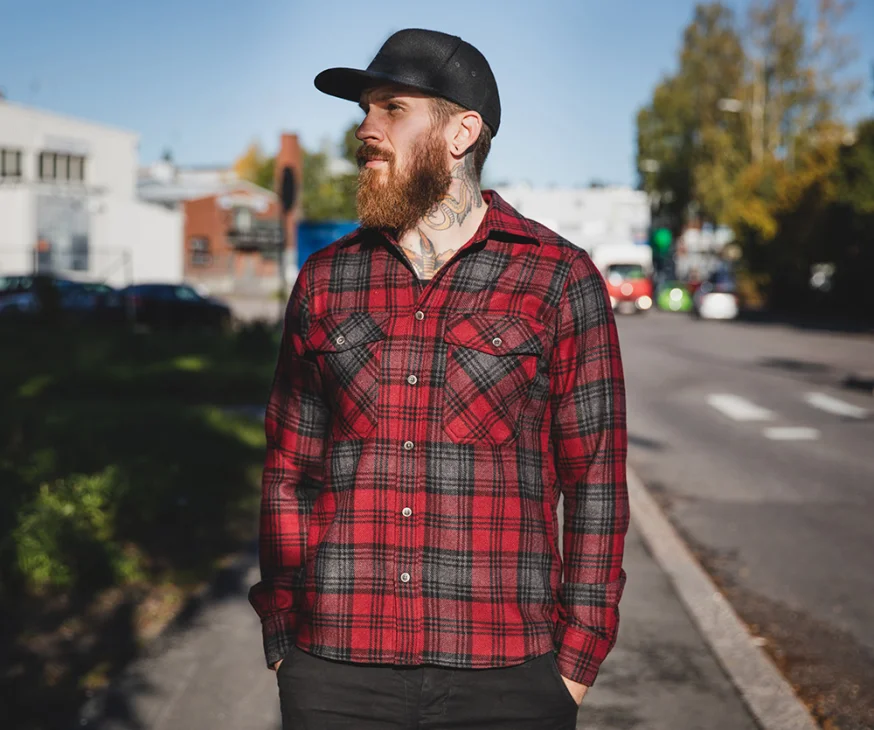 トップス BRUSHED SUPER FINE WOOL FLANNEL SHIRT Auralee Brushed Super Fine Wool Flannel Shirt - Ink Black – Kith