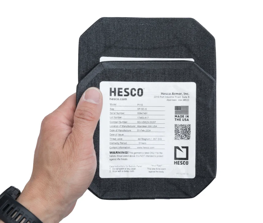 Hesco P110 Ballistic Side Plate, NIJ IIIA+, Stand Alone