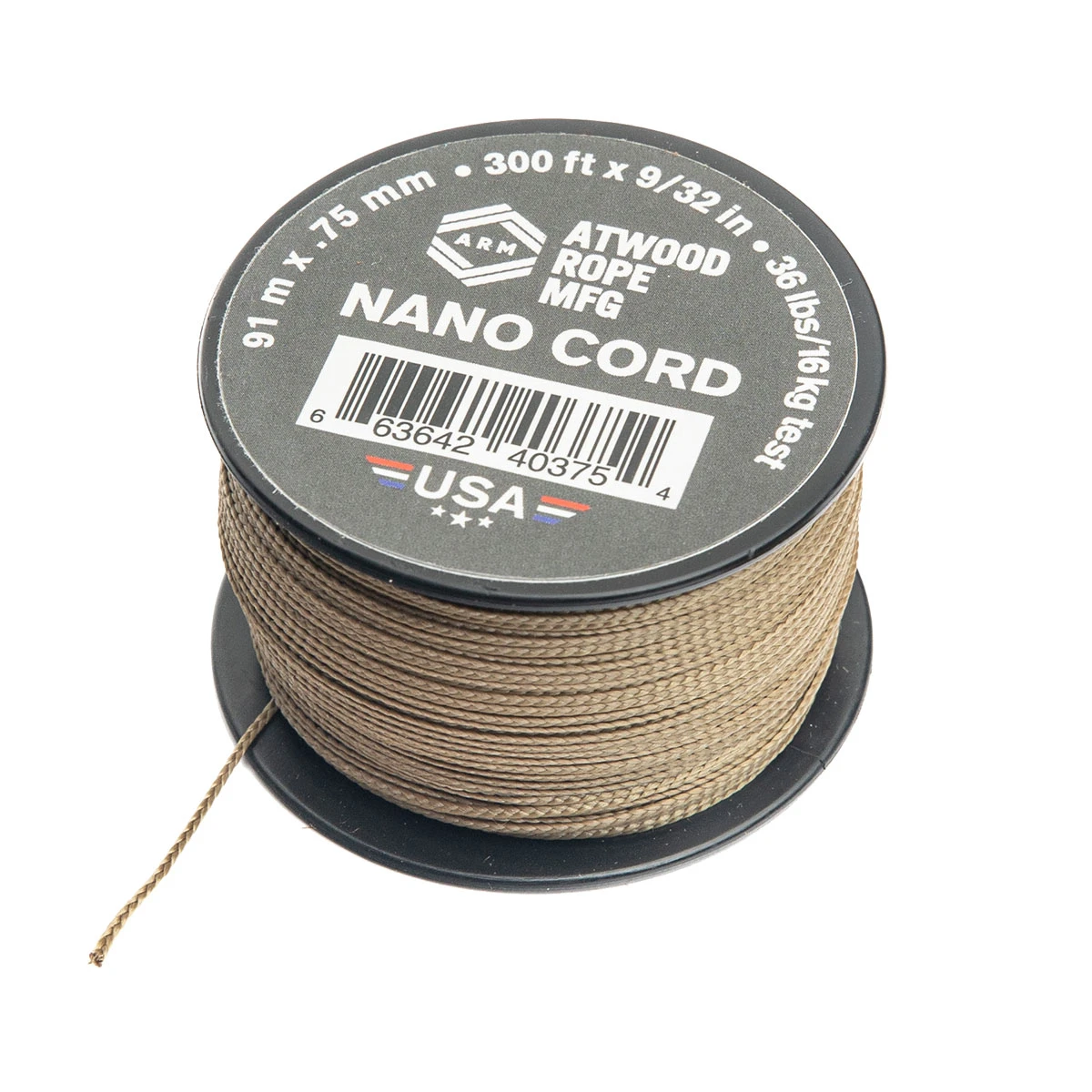 Atwood Rope .75 mm Nano Cord 91 m 300 ft Varusteleka