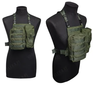 Combined to a Drop Leg Platform, the GP pouch can be part of a very simple chestrig. Other items sold separately.
