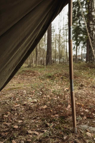 Poles, ropes and pegs not included.