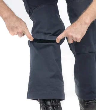 Pockets for pads in the knees.