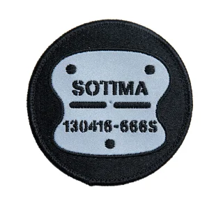 Sotima heijastava hihamerkki