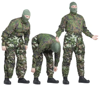 Schließen Sie die Beinreißverschlüsse von oben nach unten und Sie sind fertig.