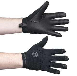 Magpul Patrol Gloves have a sturdy yet soft goatskin palm, padded knuckle protection, and corded nylon stretch fabric for back-of-hand protection.
