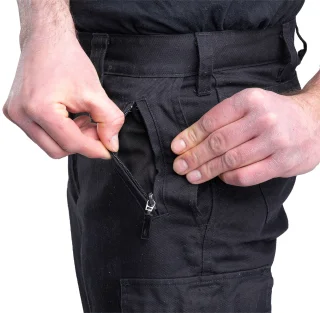 There's a zippered pocket on the left side for keys and other preciousss stuff.