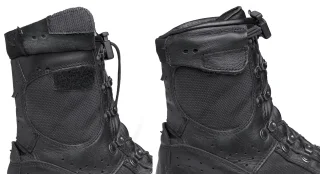 Leather hiding place for laces.
