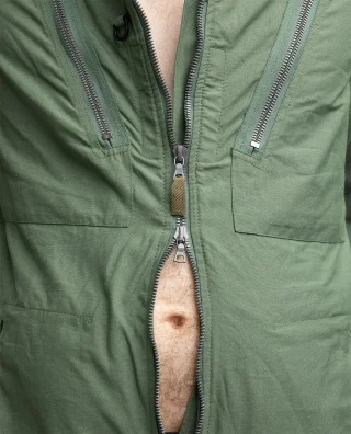 The two-way zipper opens up possibilities.