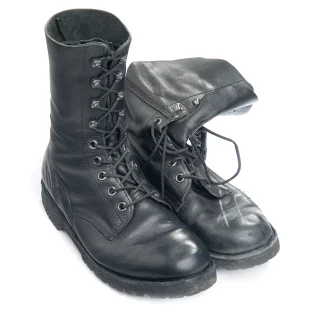 The left shoe has gone through basic shoe care. The right one is fresh from the warehouse.