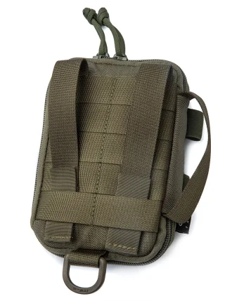 The PALS-compatible straps in the back can be weaved into belt loops as well.