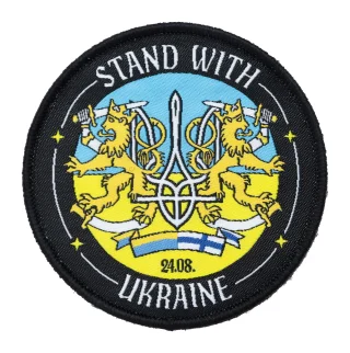 Varusteleka Stand With Ukraine moraalimerkki