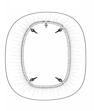 Die Größen Small und Medium haben 4 Karabinerhaken und ein verstellbares Gummiseil.