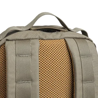 The pack has a carry handle, and some PALS webbing on both sides.