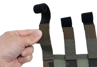 One-Wraps are joined with the cummerbund by elastic loops.