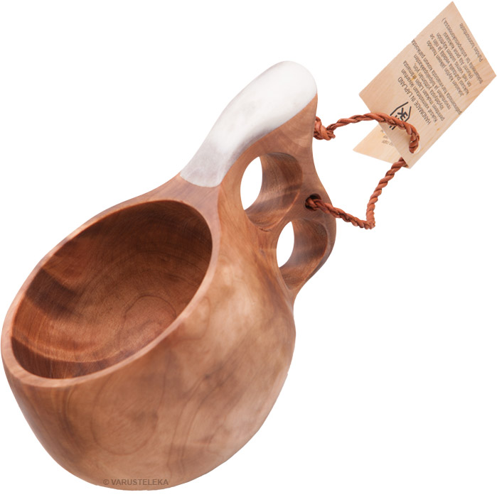E. Koivumaa Kuksa, two holes, with reindeerbone E. Koivumaa Kuksa, two holes, with reindeerbone