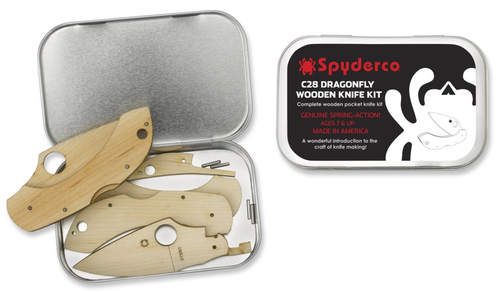 Spyderco C28 Dragonfly, Wooden knife kit Spyderco C28 Dragonfly, Wooden knife kit