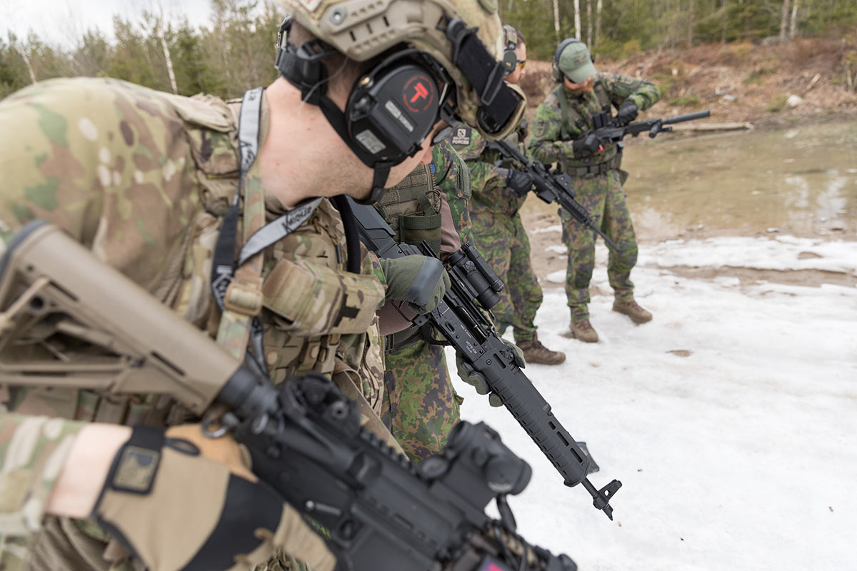 Clearing the weapons and checking visually and physically that there are no rounds left in the chamber.