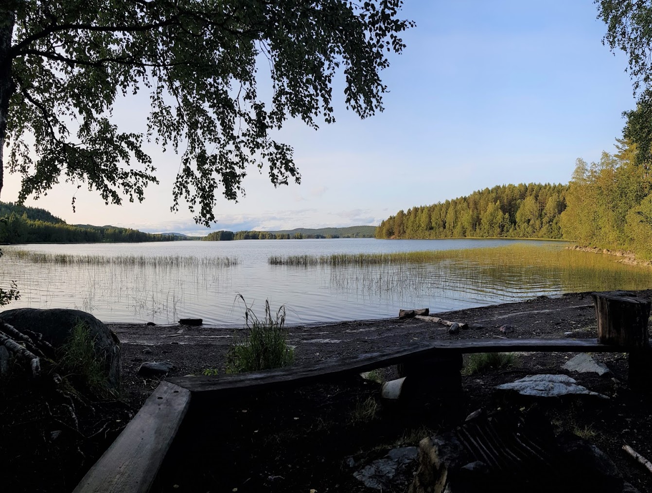 Järvimaisema nuotipaikalta.