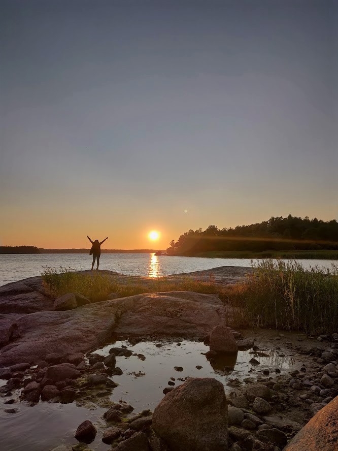 The sunset in the Turku archipelago.