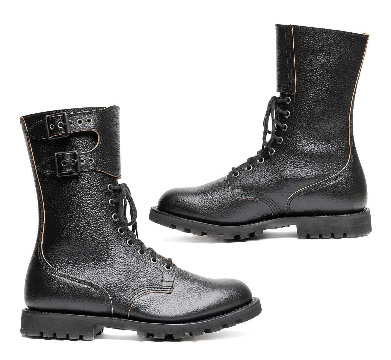 French BM65 double buckle boots, black, surplus, unissued