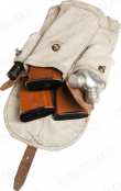 Soviet AKM magazine pouch, tan, surplus. Magazines, oil bottle and cleaning kit not included.