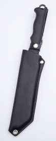 Terävä Leather Sheath for Skrama. 240R from the front.