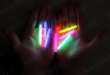 Mini light sticks, 10 pcs, assorted colours.