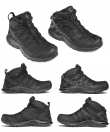 Salomon XA Forces MID GTX, black. New model on the left. Notice double stitching and reinforcements on the outside and instep.