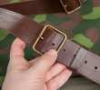 Jämä M91 Backpack. Swiss leather belts repurposed as shoulder straps; comfortable and durable!