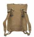 Danish Pattern 37 style pack, green/tan, with shoulder straps, surplus.