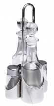 Italian Two-Man Olive Oil, Balsamico and Salt & Pepper Set, Surplus.