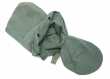 Dutch duffel bag, olive drab, surplus. The extra flap removes the possibility of stuff falling out.