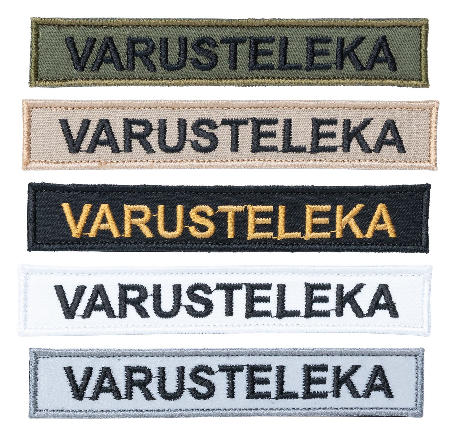 White Camouflage custom military name patches