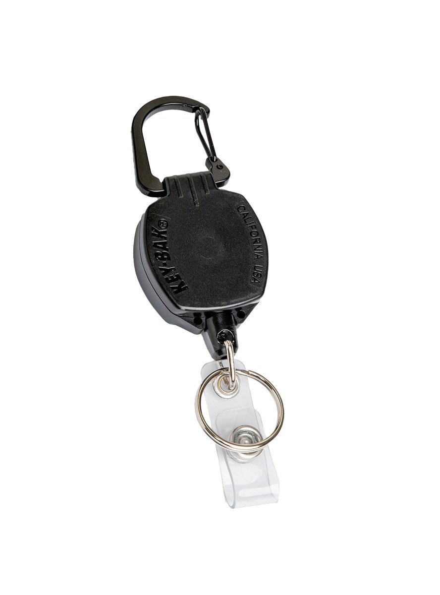  KEY-BAK Original HD Retractable Keychain, 48 Retractable Cord,  Chrome Front, Steel Belt Loop, 8 oz. Retraction, Split Ring (0483-821) :  Clothing, Shoes & Jewelry