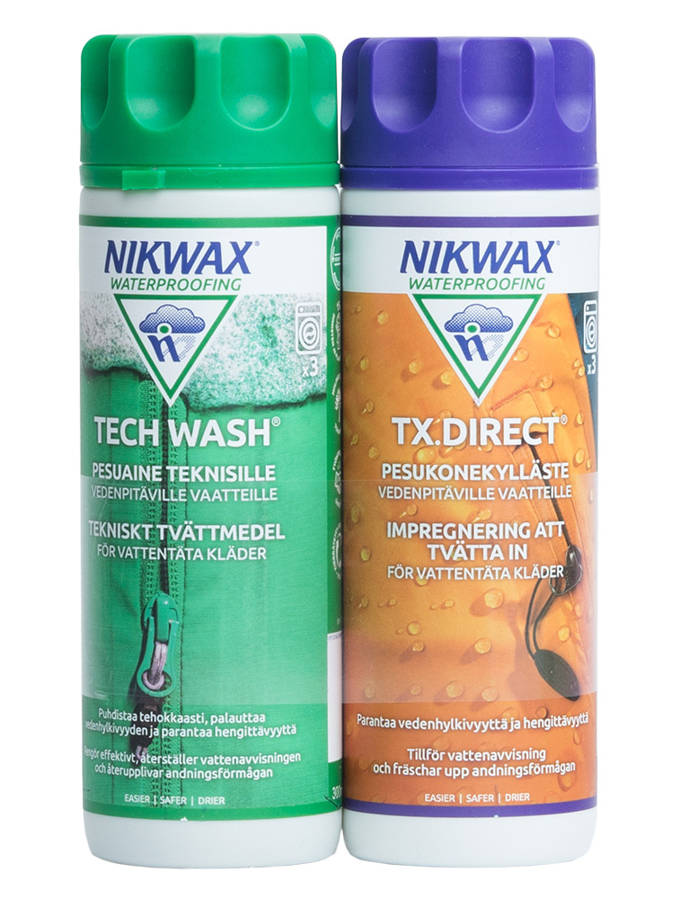 PL: Nikwax Tech Wash & TX. Direct Wash-In. 