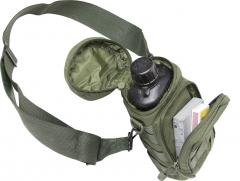 Swiss M84 canteen with metal cup, surplus. Fits most taller and slimmer pouches, including many backpack side pockets. Pictured pouch & stuff not included!