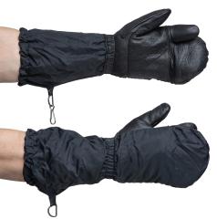 Swiss Mittens With Trigger Finger, Black, Surplus. 